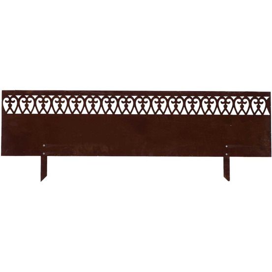 Bordure jardin haute en acier effet rouille volute