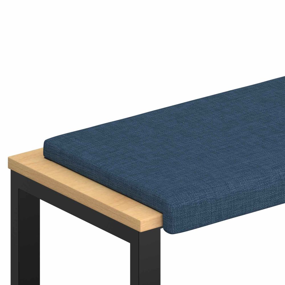 Coussin de banc tissu bleu profondeur 35 cm