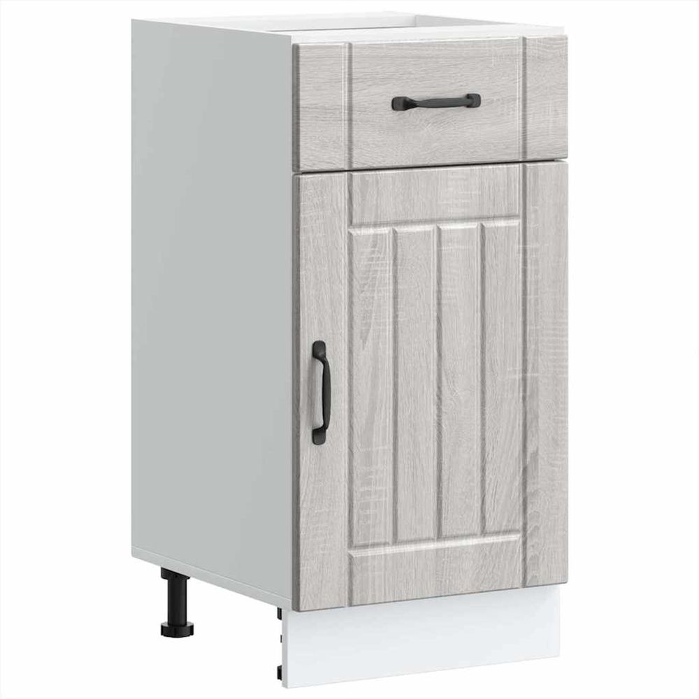 Armoire de cuisine lucca sonoma gris bois ingénierie