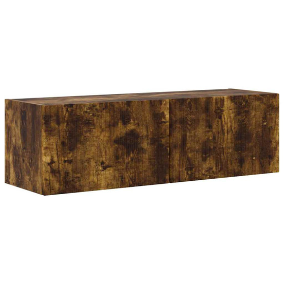 Meuble tv mural chêne fumé 60 x 31 x 29.5 cm bois d'ingénierie