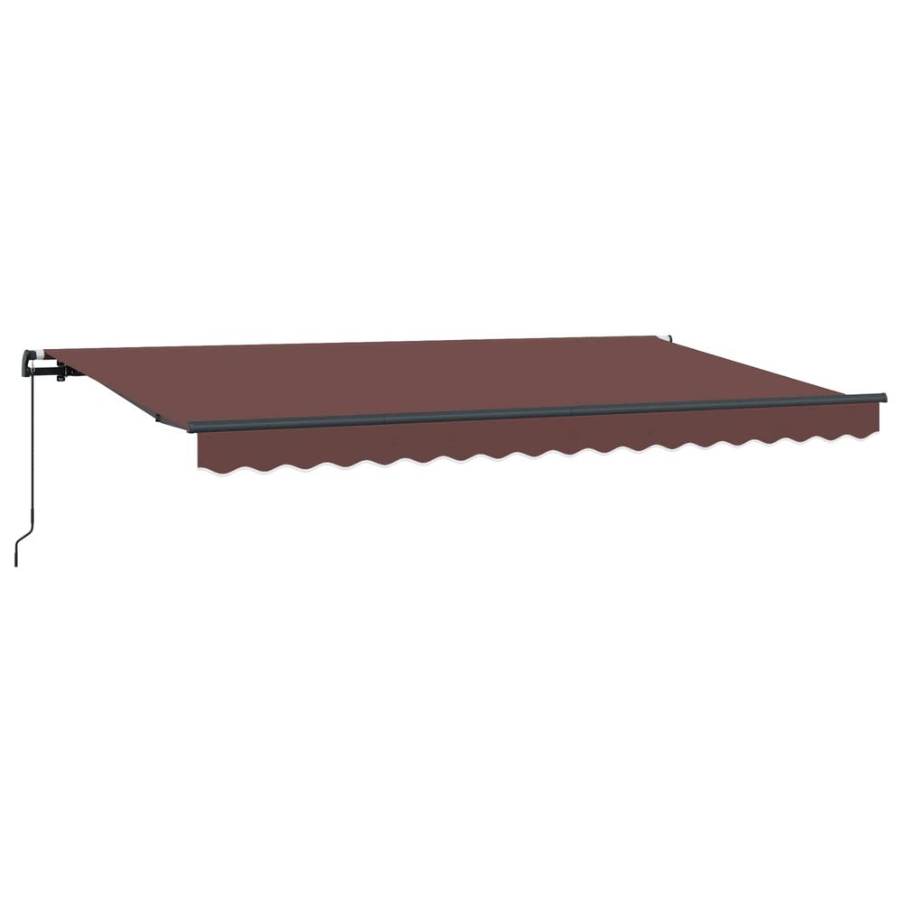 Auvent rétractable marron 400 x 200 cm tissu