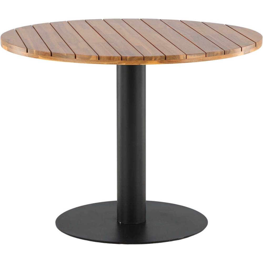 Table ronde de jardin 100 cm en acier et acacia cot