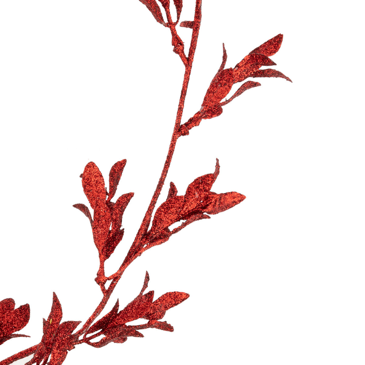 Guirlande de noël feuilles rouge l 180 cm