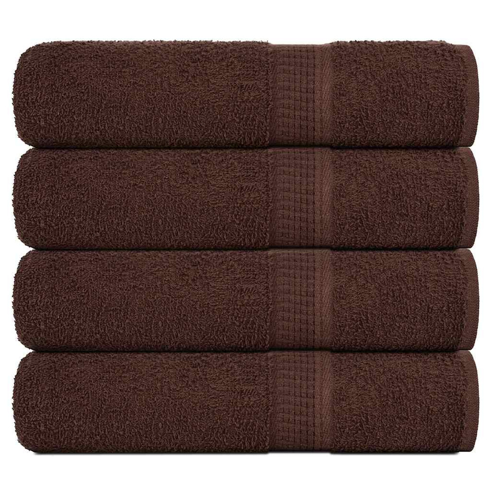 Serviettes de bain 4 pcs frogn marron 100x150 cm 100% coton