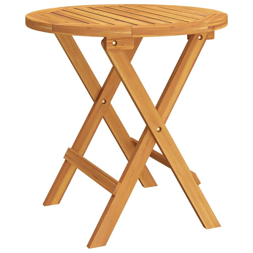 Table de bistro ø46x47 cm bois d'acacia massif