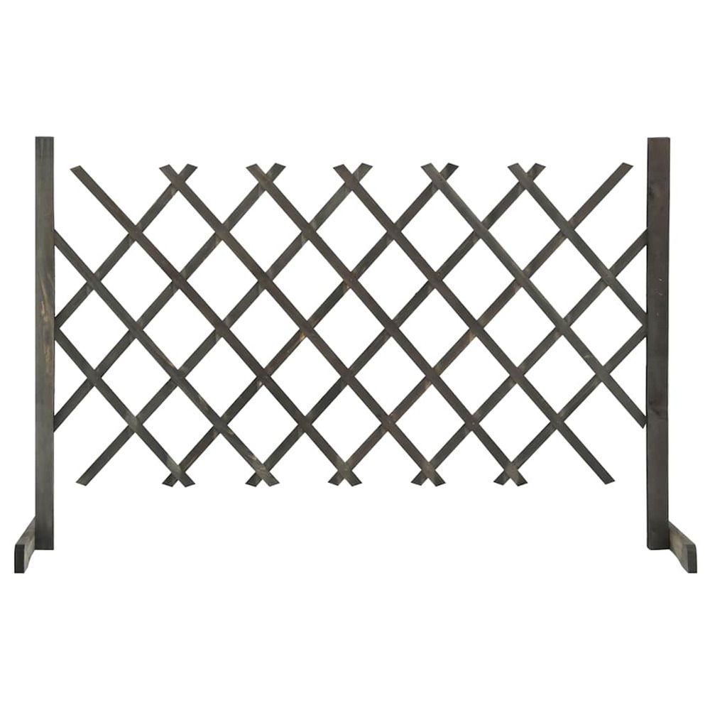 Clôture en treillis de jardin gris 120x90 cm bois de sapin