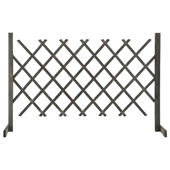 Clôture en treillis de jardin gris 120x90 cm bois de sapin