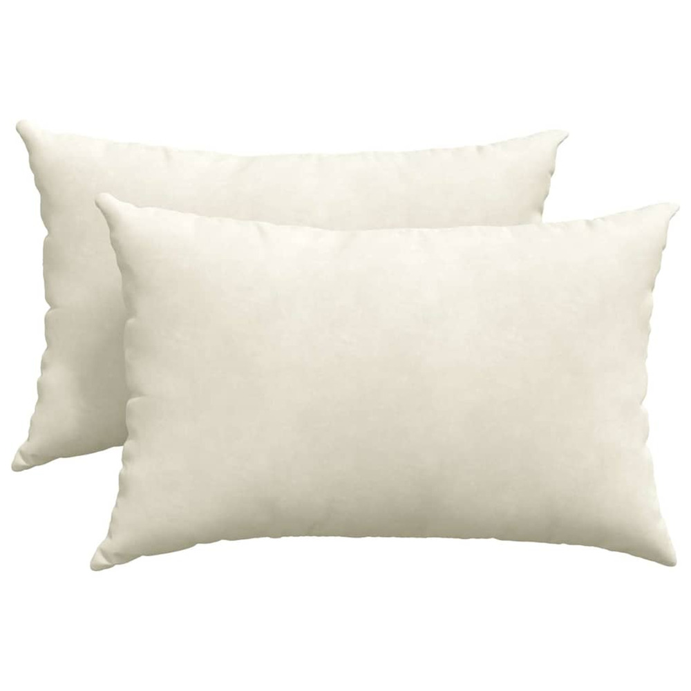 Coussins de canapé 2 pcs crème 60 x 40 cm