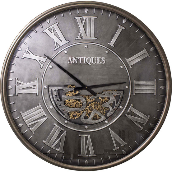 Pendule ronde en fer antiquité 102 cm