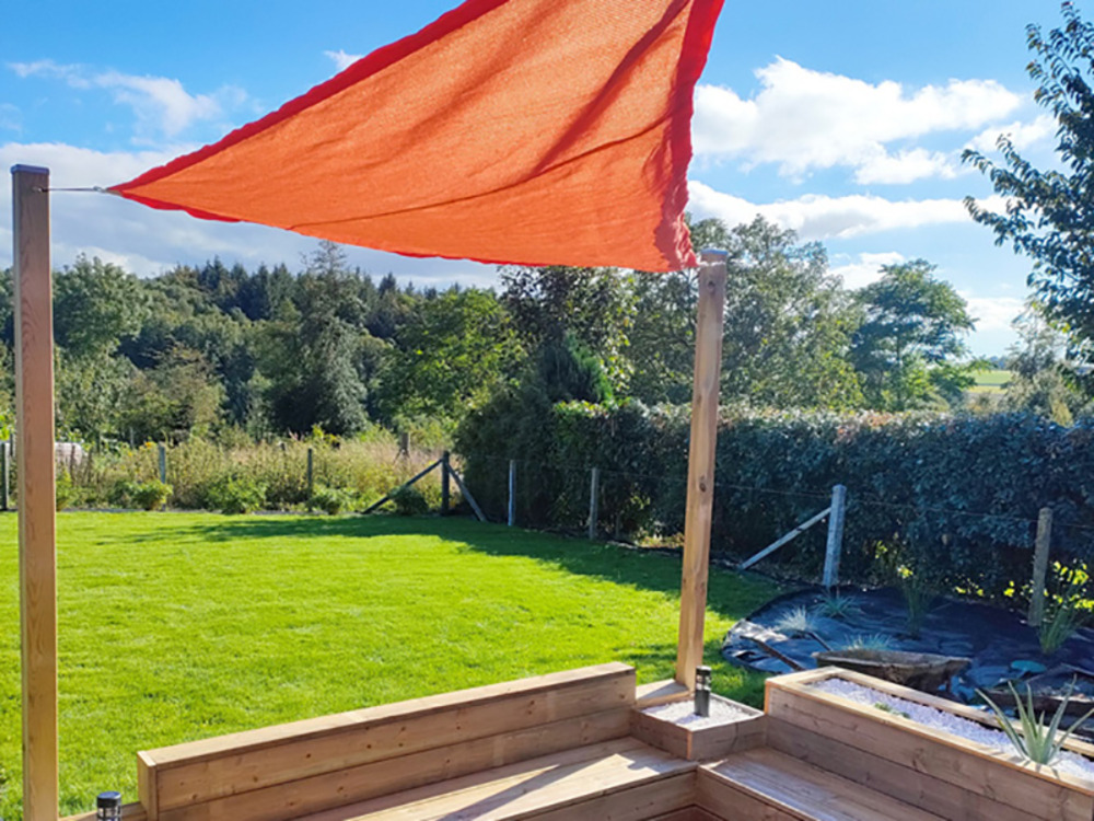Voile d'ombrage - orange - forme triangle - 185g/m² orange 2. 5 x 2. 5 x 3. 5
