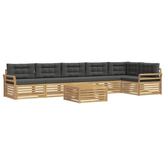 Ensemble de canapés d'extérieur 7 pc blanc et anthracite