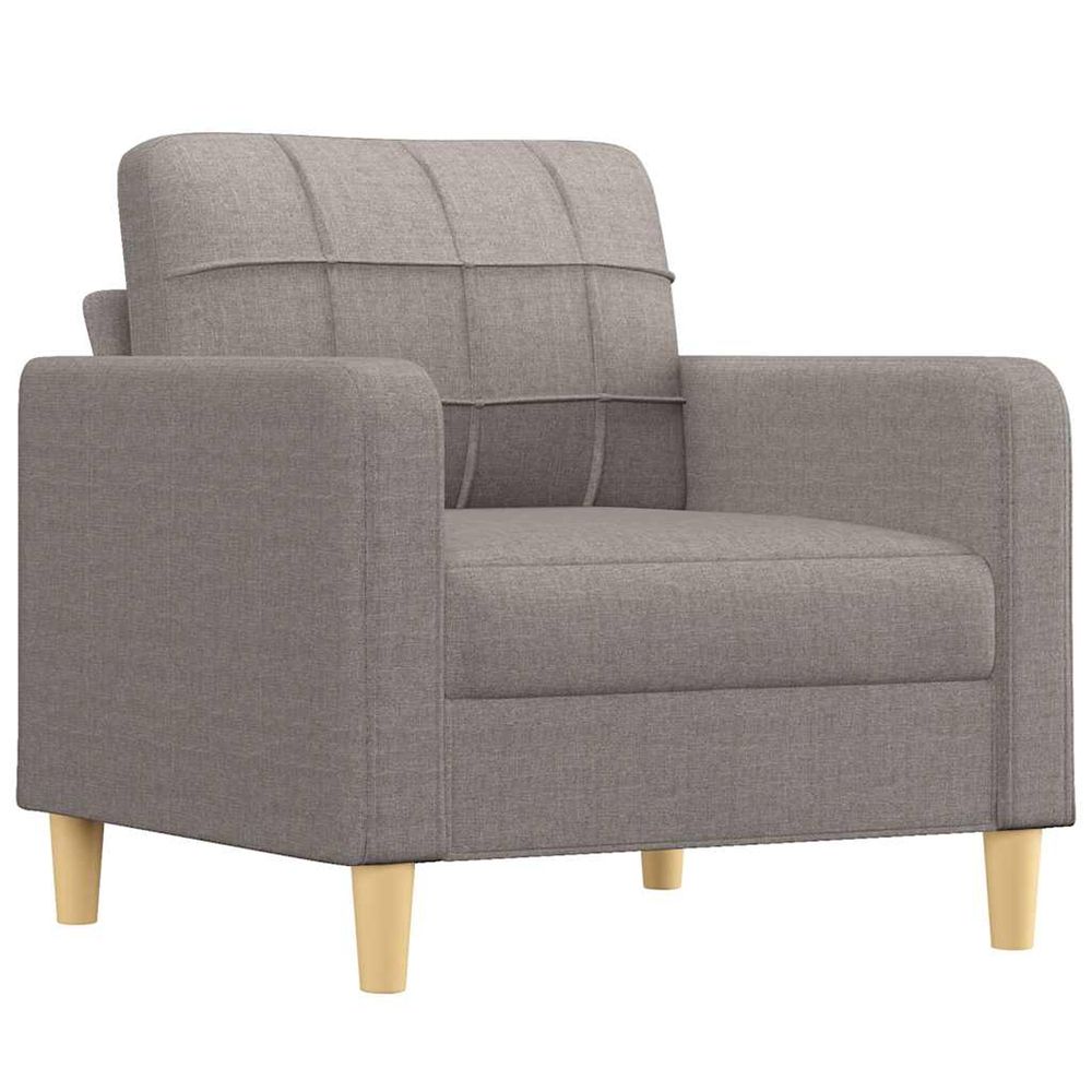Fauteuil taupe 60 cm tissu