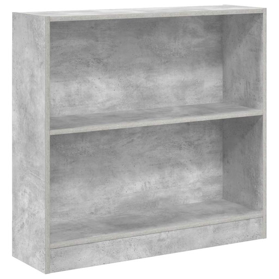 Bibliothèque gris béton 80x24x75 cm bois d'ingénierie