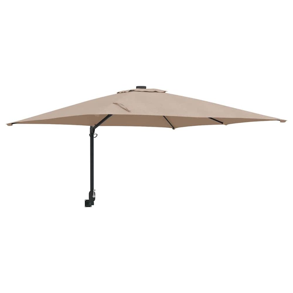 Parasol de jardin 248,5 x 247,5 x 160 cm polyester et acier