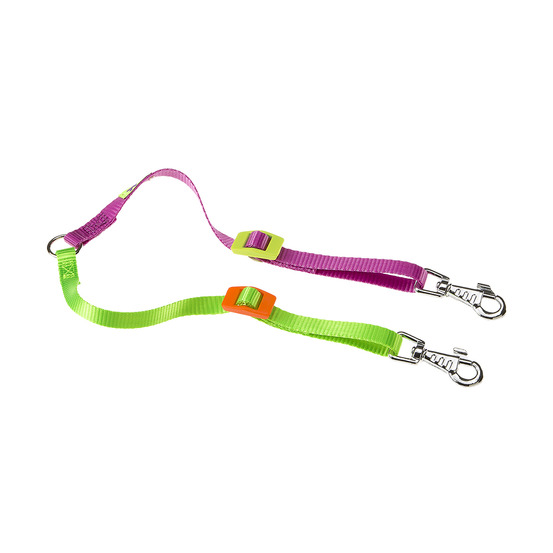 Laisse double attache chien chiens ferplast twin trois tailles plusieurs couleurs