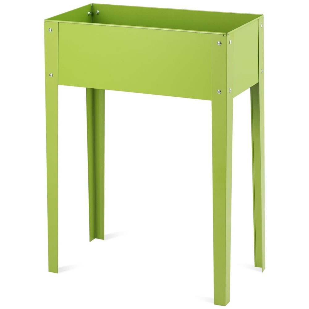 Jardinière Surélevée Métal Galvanisé 122x61x81 Cm - Avec Pieds, Pour Potager Balcon Terrasse - 3