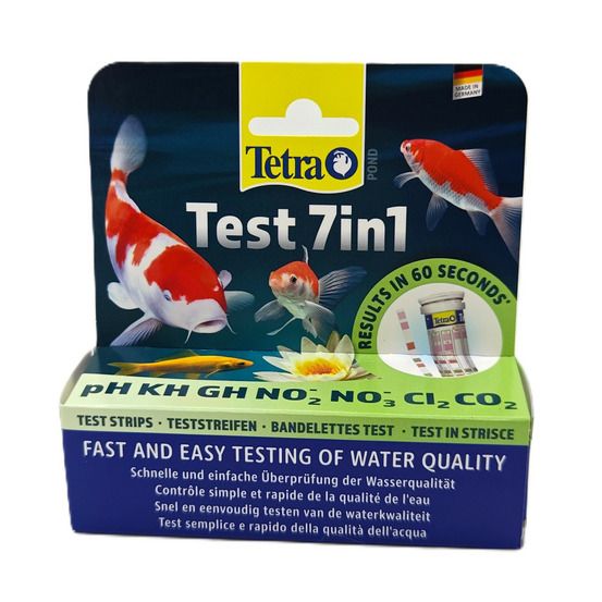 Bandelettes de test d'eau tetra pond test 7in1 (25 pièces) pour bassin