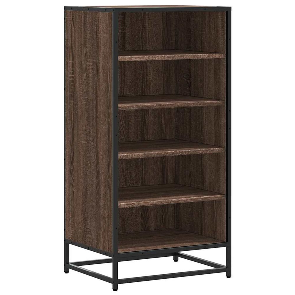 Étagère à chaussures chêne marron 48x38x97,5 cm bois ingénierie