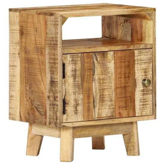 Table de chevet 40x30x50 cm bois de manguier brut