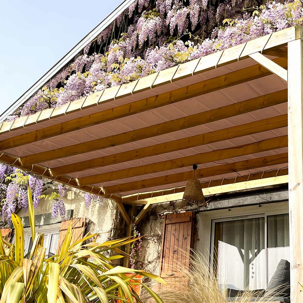Toile pergola tecplast lp640pr 3x5 m - taupe - garantie 8 ans