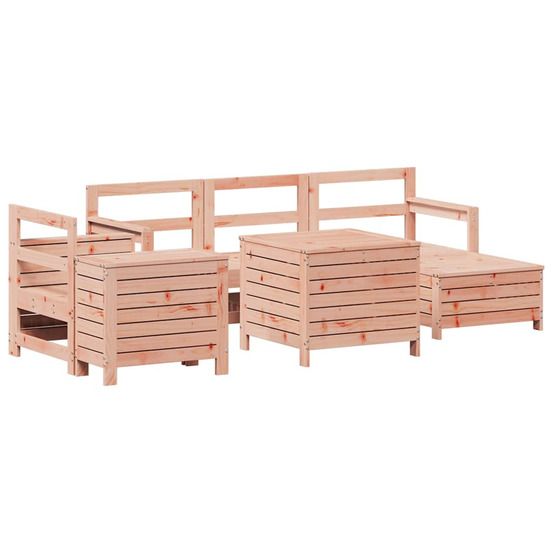 Salon de jardin 7 pcs bois massif sapin de douglas