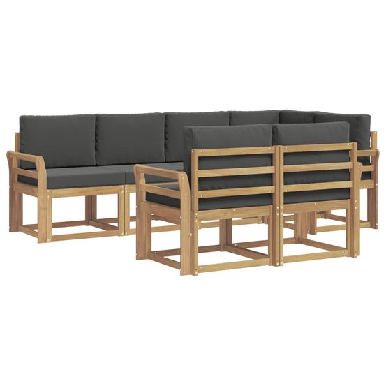 Ensemble de canapés d'extérieur 7 pc blanc et anthracite