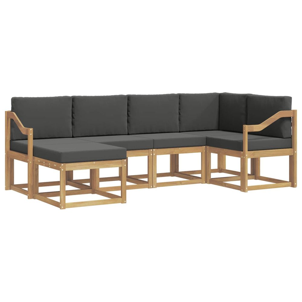 Ensemble de canapés d'extérieur 6 pc blanc et anthracite