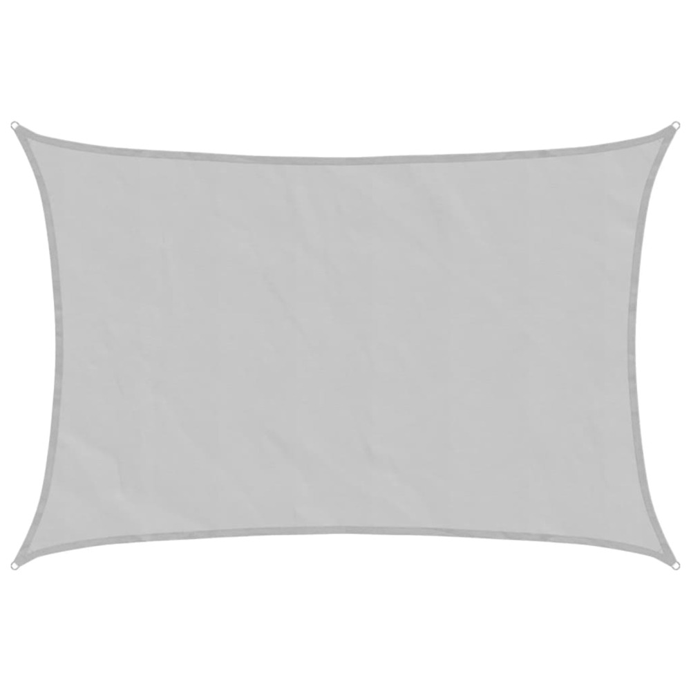 Voile d'ombrage gris clair 6x4 m 100% polyester oxford