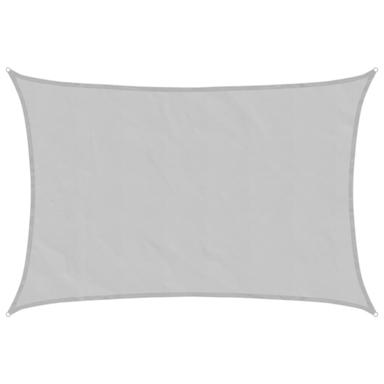 Voile d'ombrage gris clair 6x4 m 100% polyester oxford
