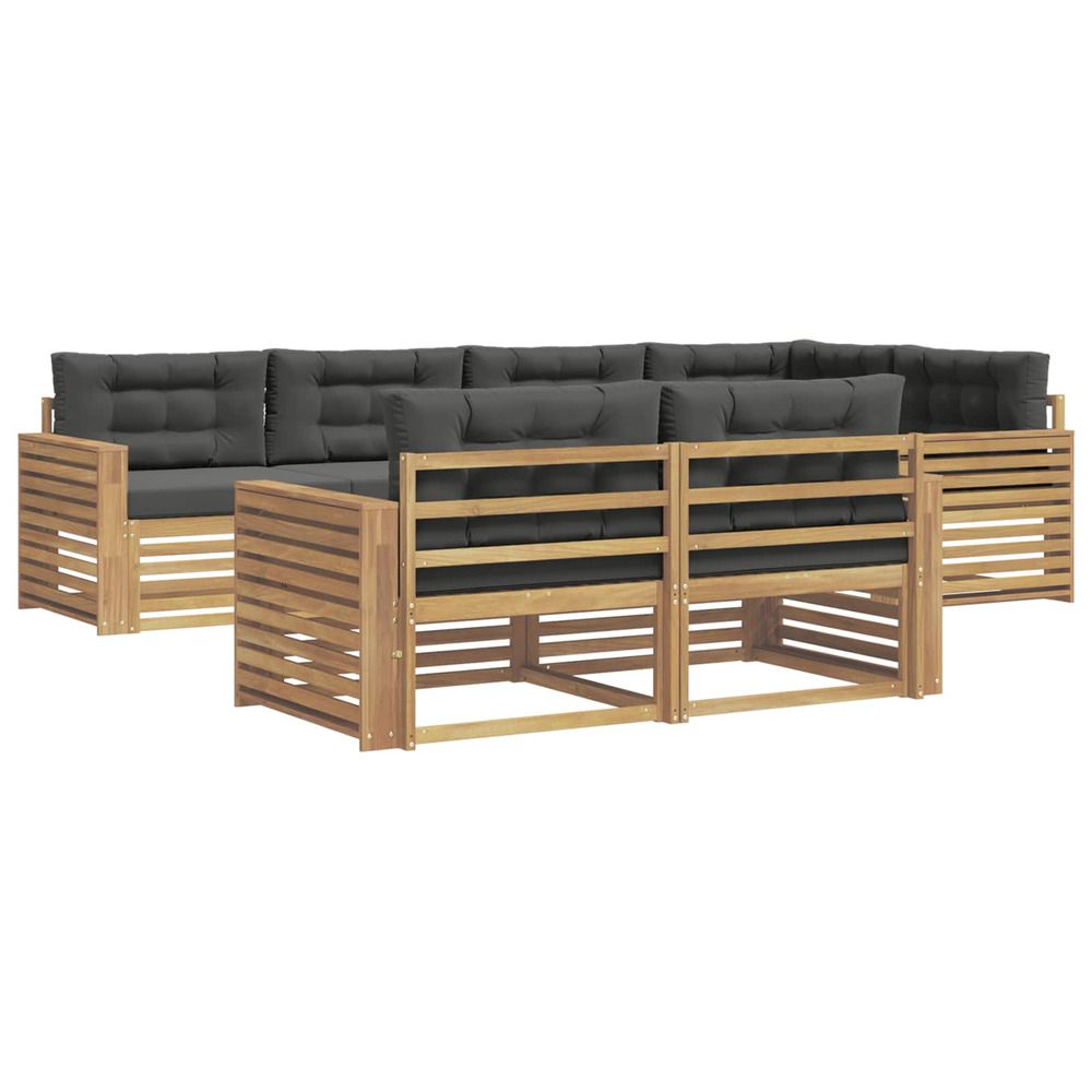 Ensemble de canapés d'extérieur 7 pc blanc et anthracite