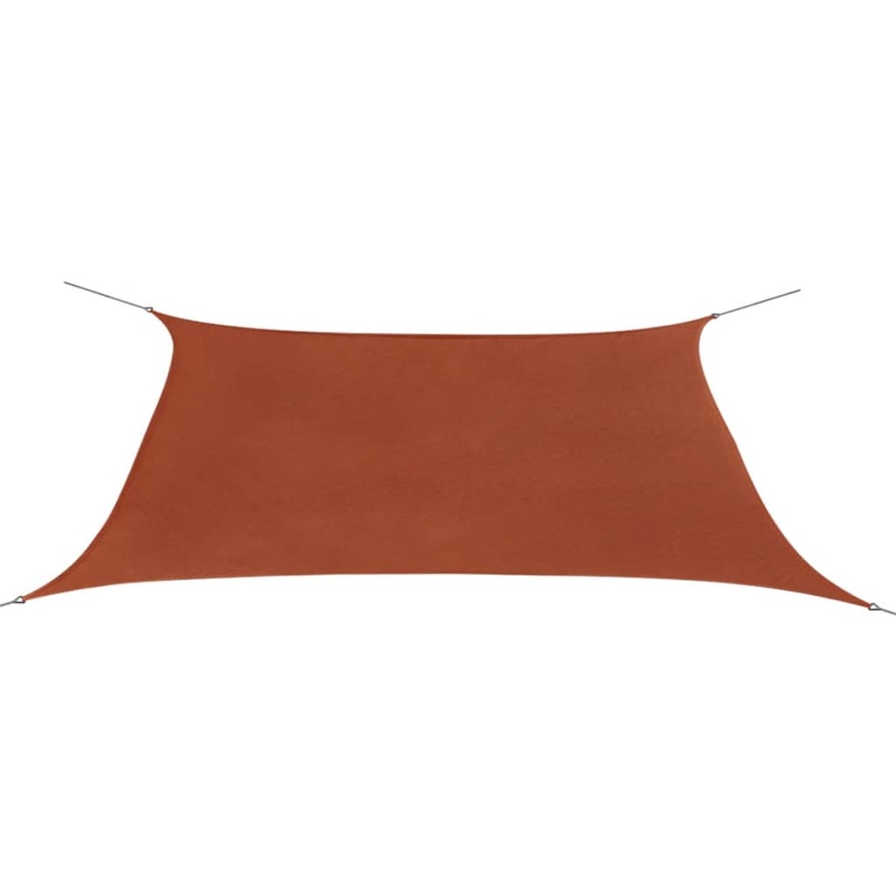 Voile toile d'ombrage parasol en tissu oxford rectangulaire 2 x 4 m ocre marron