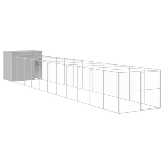 Niche pour chien avec cour gris clair 214x1273x181 cm