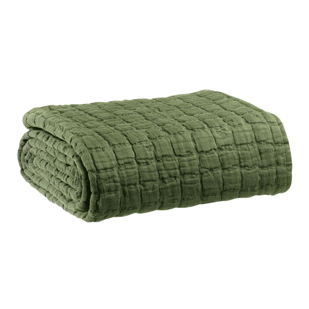 Couvre lit stonewashed swami olive 240 x 260 cm