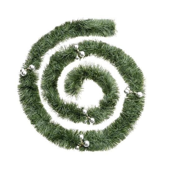 Guirlande de noel + boules argent