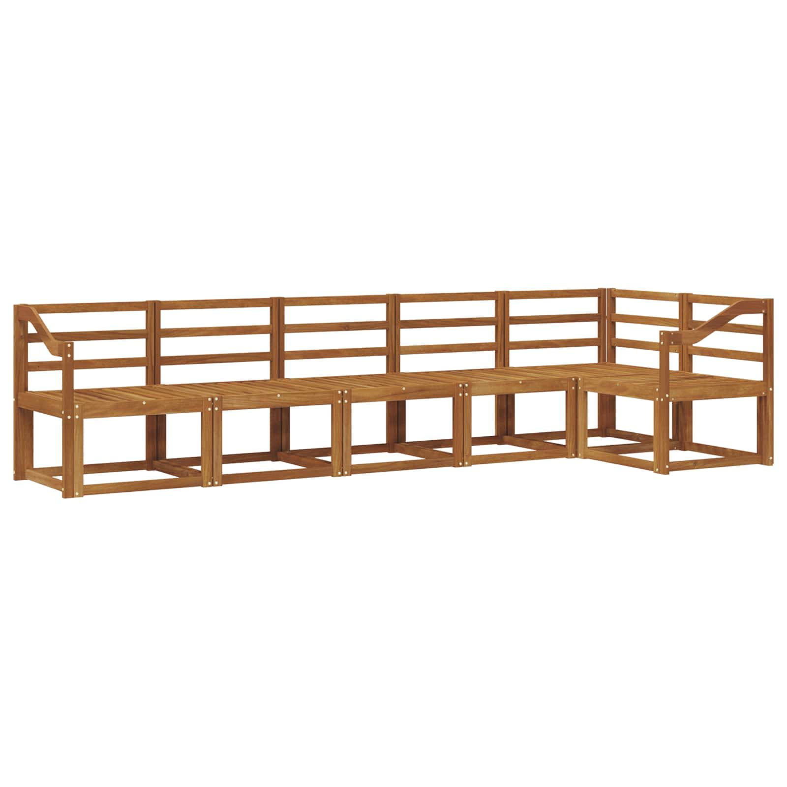 Ensemble de canapés d'extérieur 6 pcs naturel