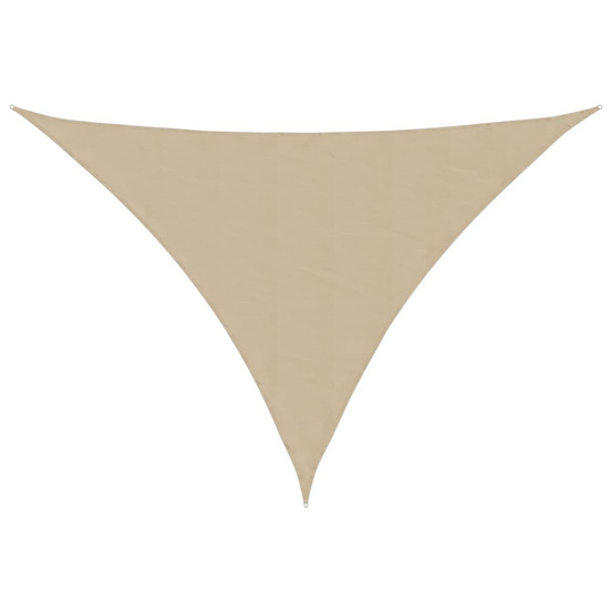 Voile de parasol tissu oxford triangulaire 3x4x4 m beige