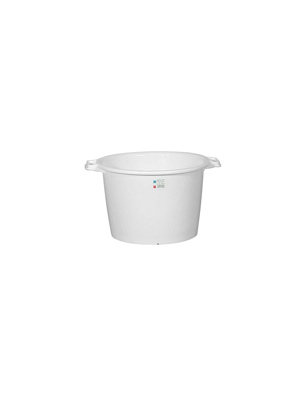 Baquet rond 30l d44 h30 blanc alimentaire - aluminium et plastiq