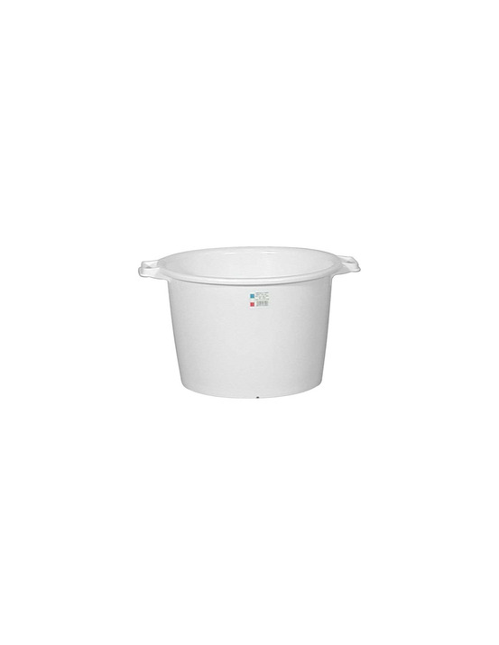 Baquet rond 30l d44 h30 blanc alimentaire - aluminium et plastiq