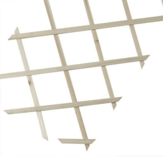 Treillis en bois fsc extensible trelliwood - 1 x 3 m - naturel