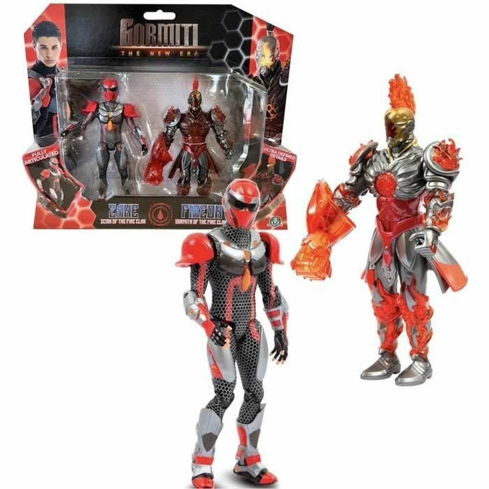 Coffret figurines scion et gormiti associé feu - zane et fireon - 15 cm