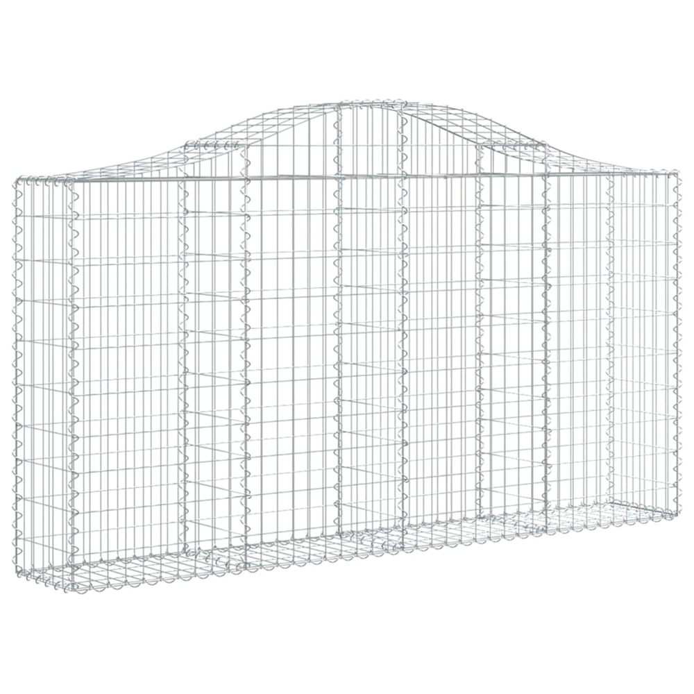 Panier de gabions arqué 200x30x100/120 cm fer galvanisé