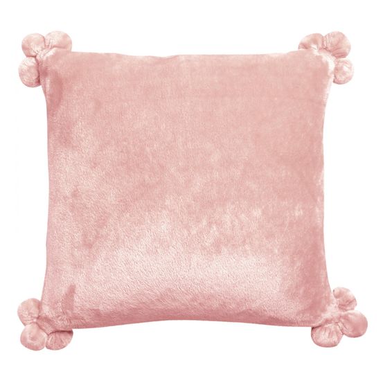 Coussin tender pompons aubepine 45 x 45 cm
