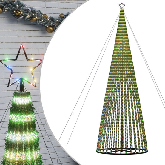 Sapin de noël à led 1544 led colorées 500 cm