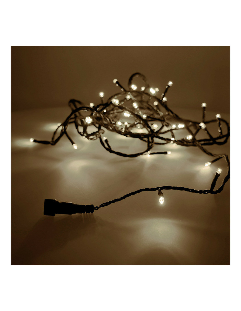 Guirlande easy-connect 4m 60 led blanc chaud (usage int. Ext.) ip44 edm total 1,08w