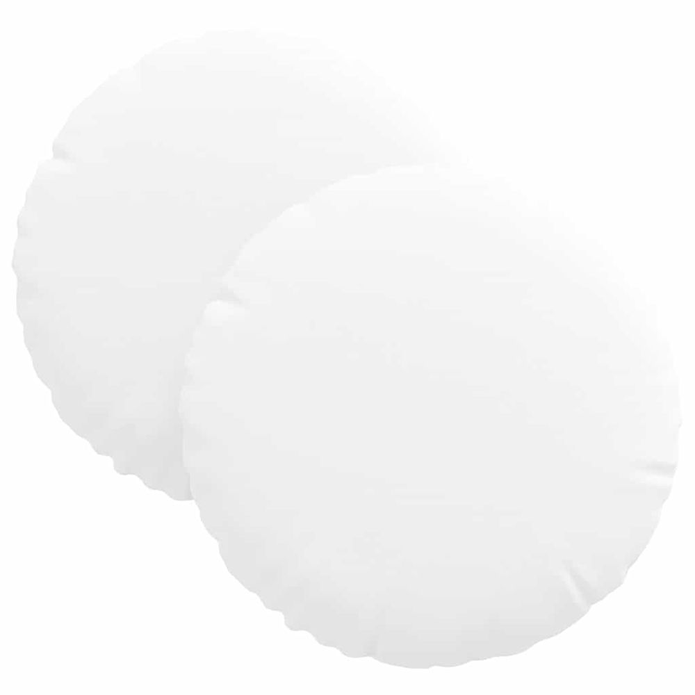 Coussins de siège 2 pc tissu blanc ø30 x 13 cm