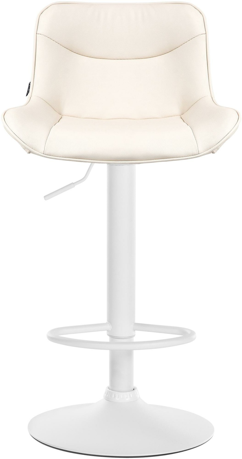 Tabouret de bar vonore simili cuir blanc