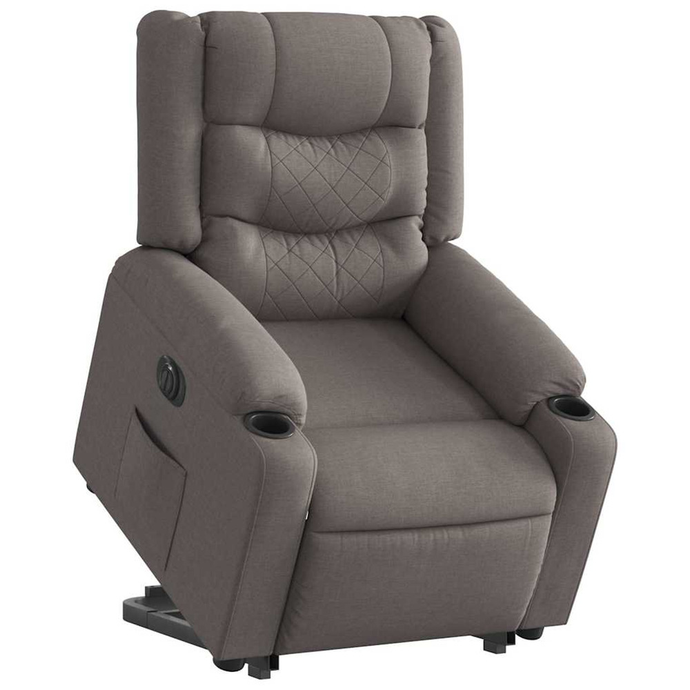 Fauteuil inclinable électrique taupe tissu