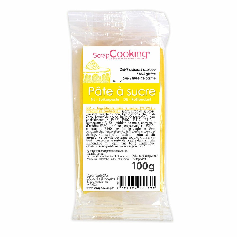 Pâte à sucre jaune 100 g