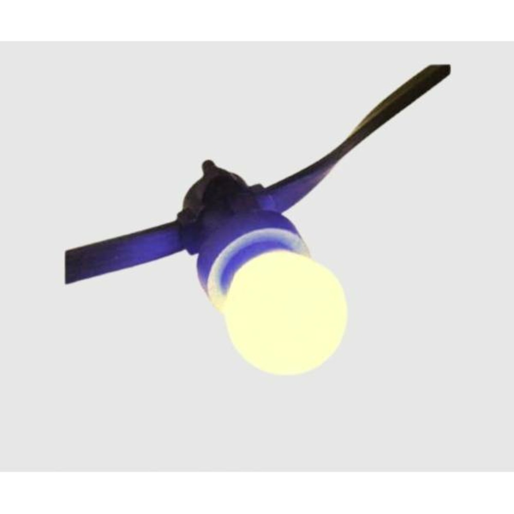 Guirlande guinguette extérieur pour éclairage 10m 20 ampoules led e27 4,5w blanc chaud ip65