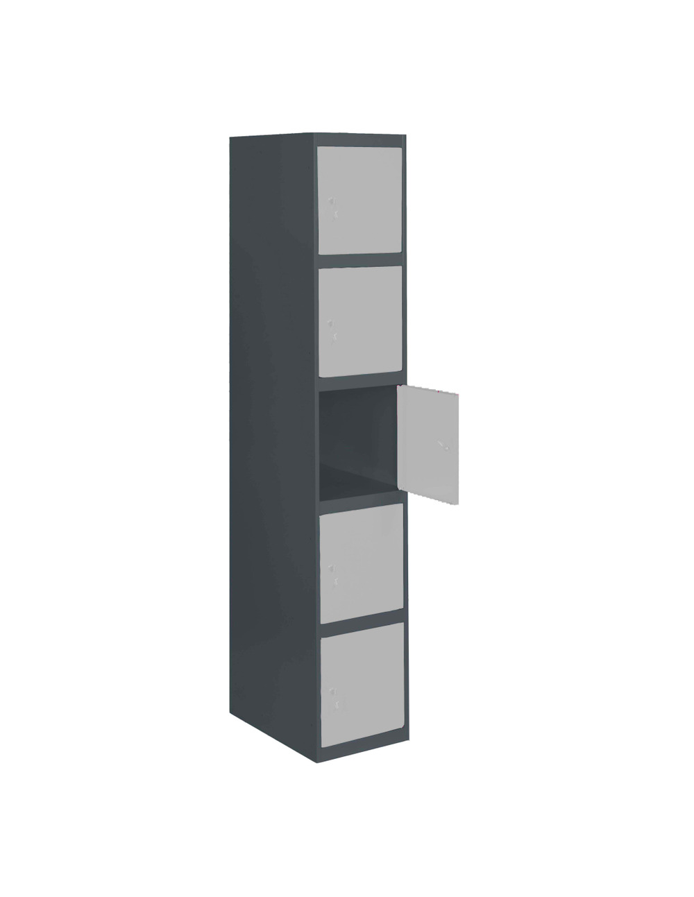 Casier-armoire simonlocker prof.dism.5 porte 1/5 300 in an/gr antracite/gris 1800x300x500 - simonrack